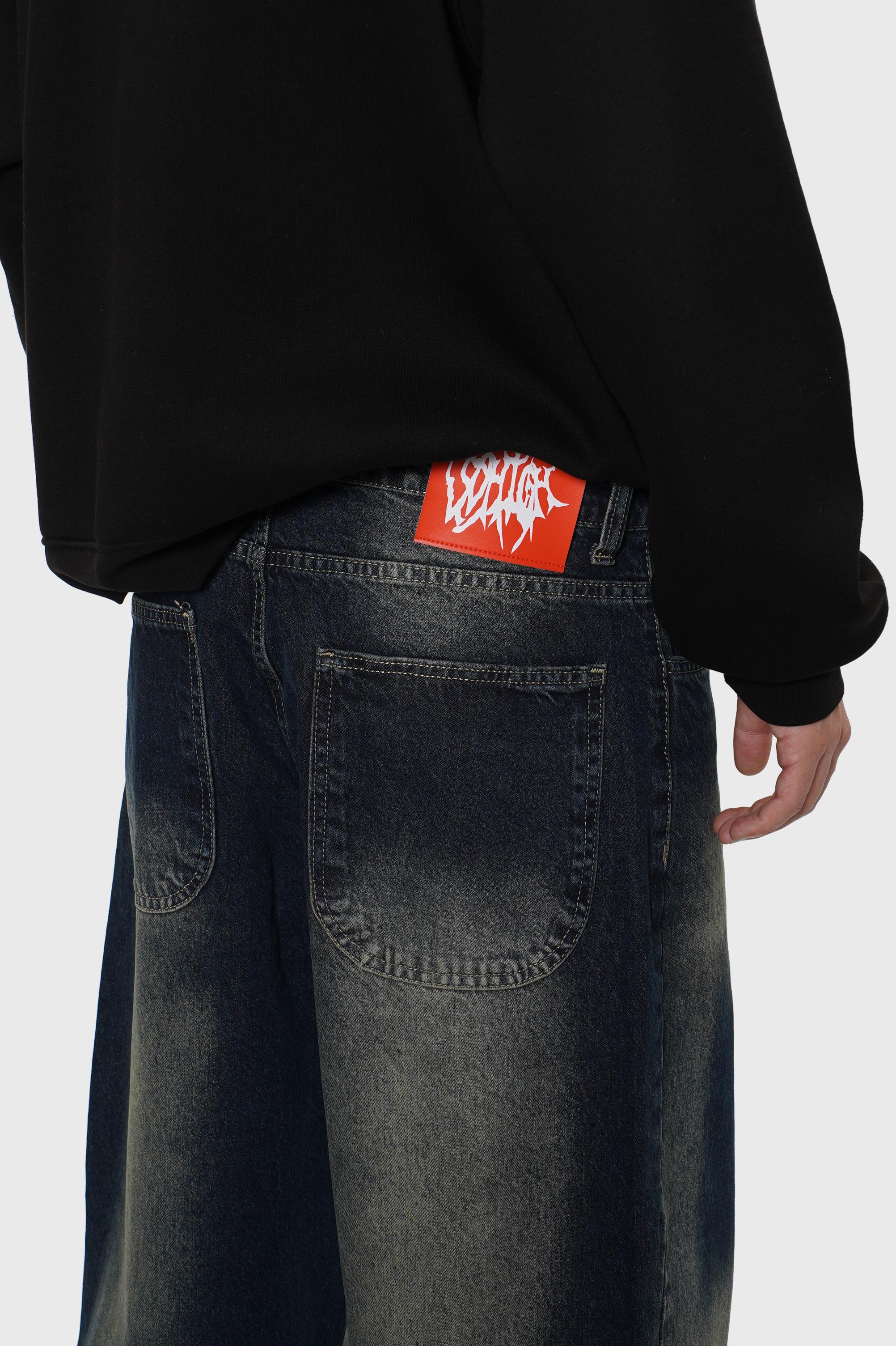 Sohigh Heavy-Tint Baggy Jeans - Dark Blue