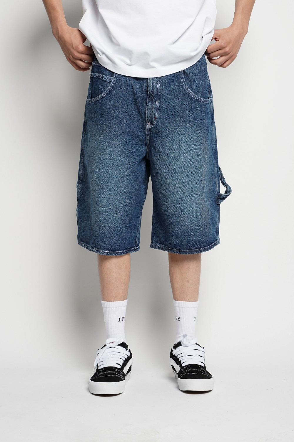 Indigo Denim Carpenter Shorts (UOS-8)