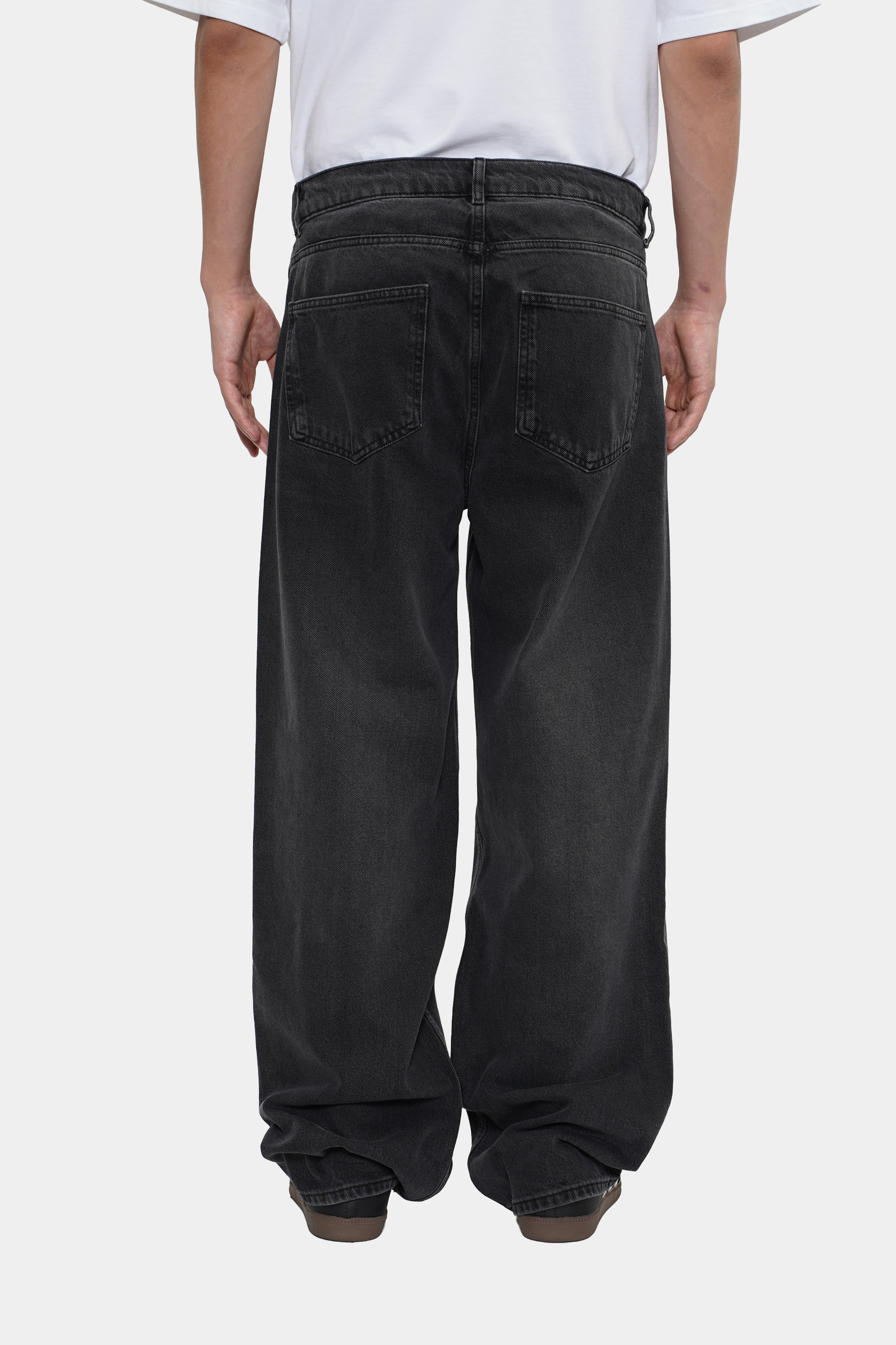 Washed Black Baggy Denim Jeans - 002