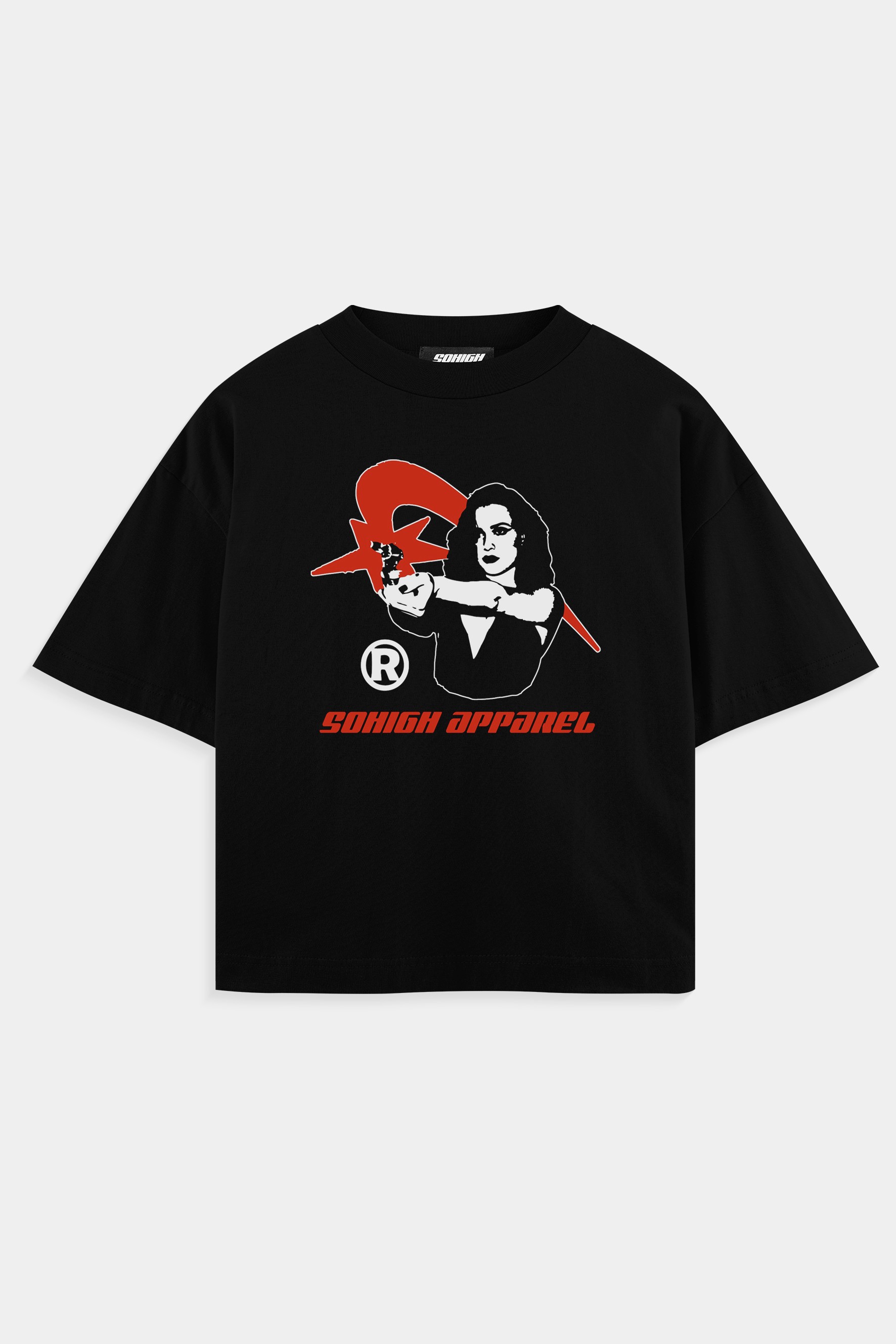 Sohigh Heavyweight Surrender T-Shirt  - Siyah