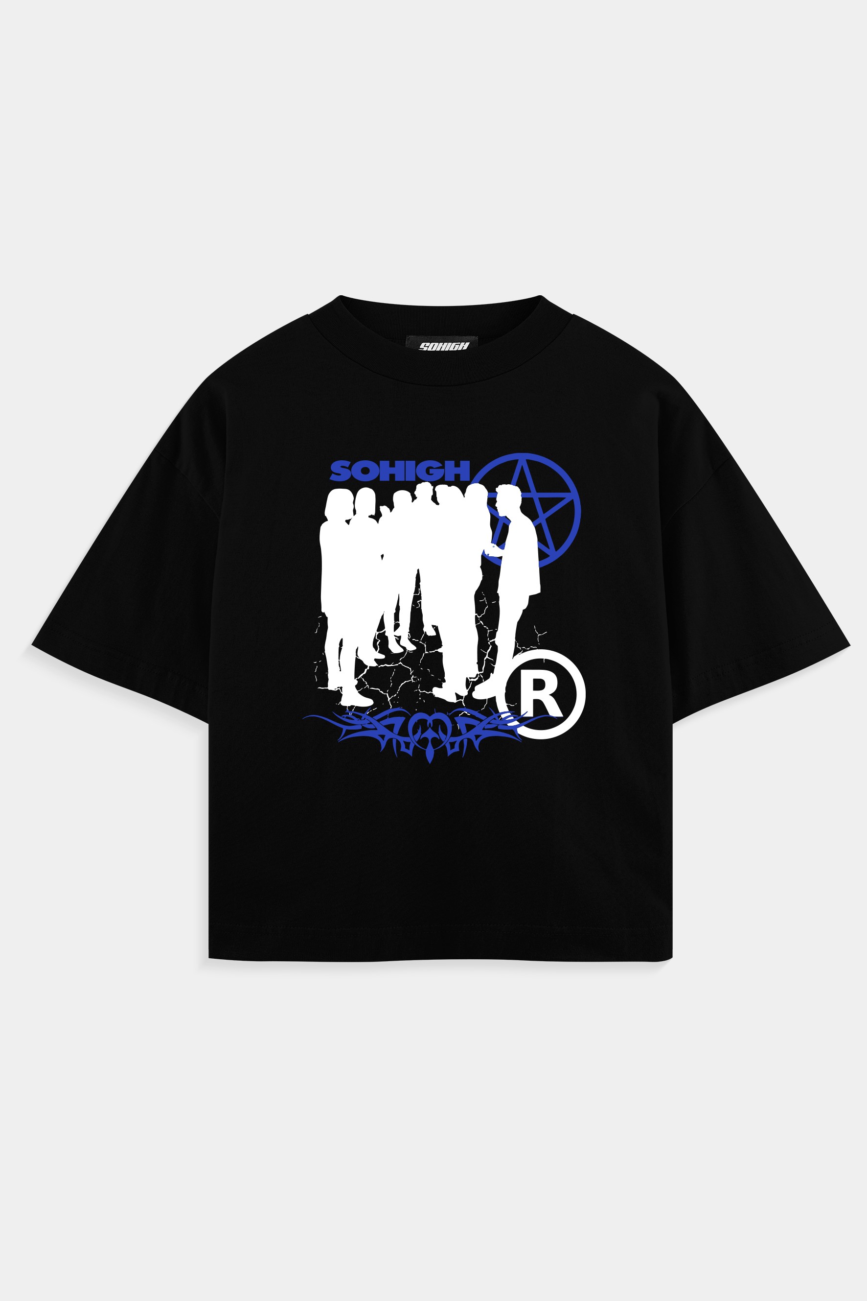 Sohigh Heavyweight Peoples T-Shirt  - Siyah