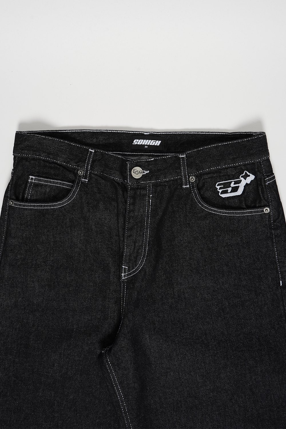 Baggy Skate Jeans - Contrast Stitch (SHBS-6)