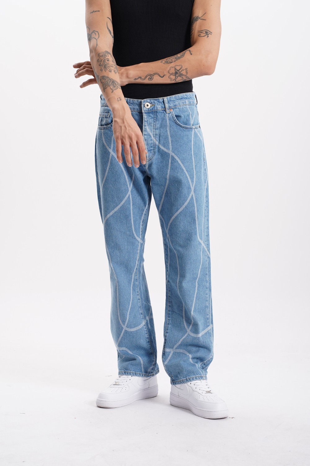 Relaxed Fit Printed Jean (BMYPANT21)
