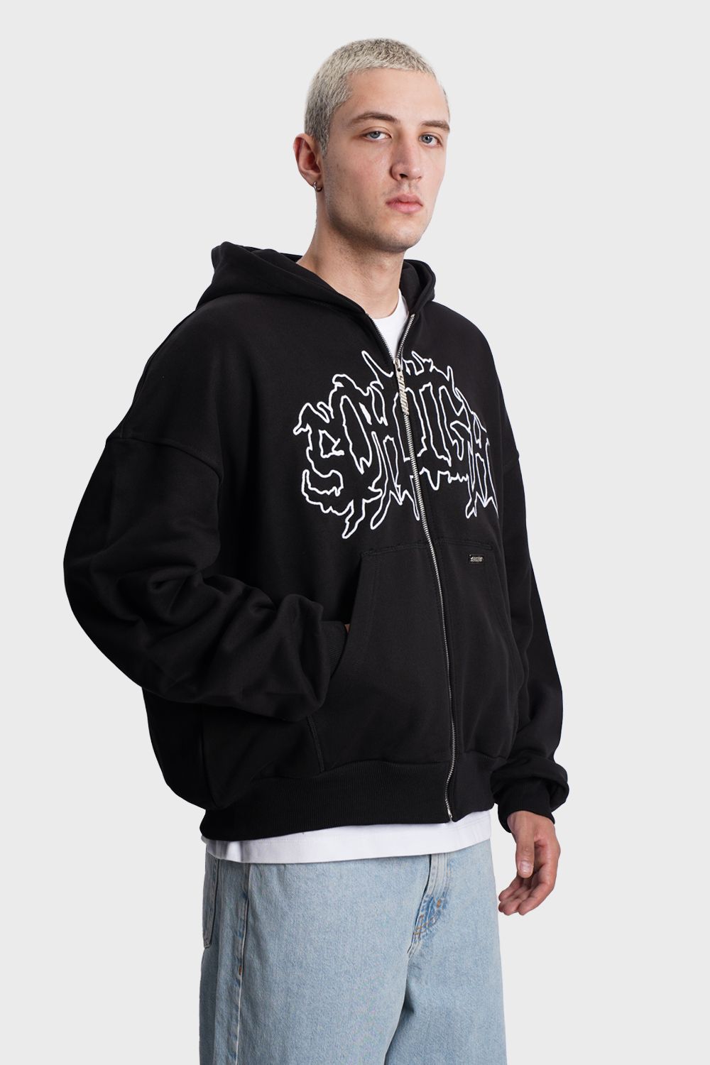 550gsm Emb. Outline Zip Hoodie (SH-DZ6)