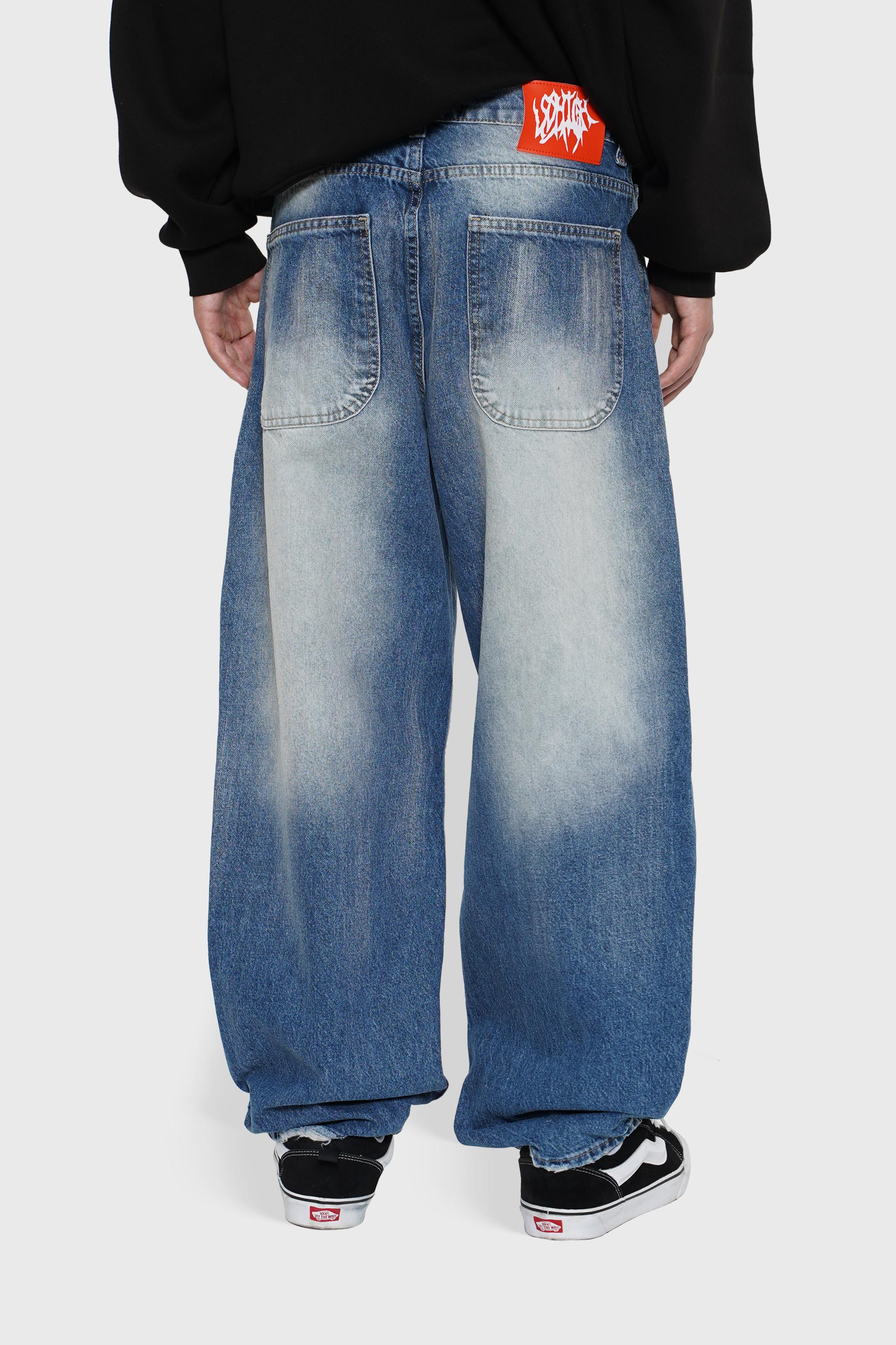 Sohigh Heavy-Tint Baggy Jeans - Vintage Blue