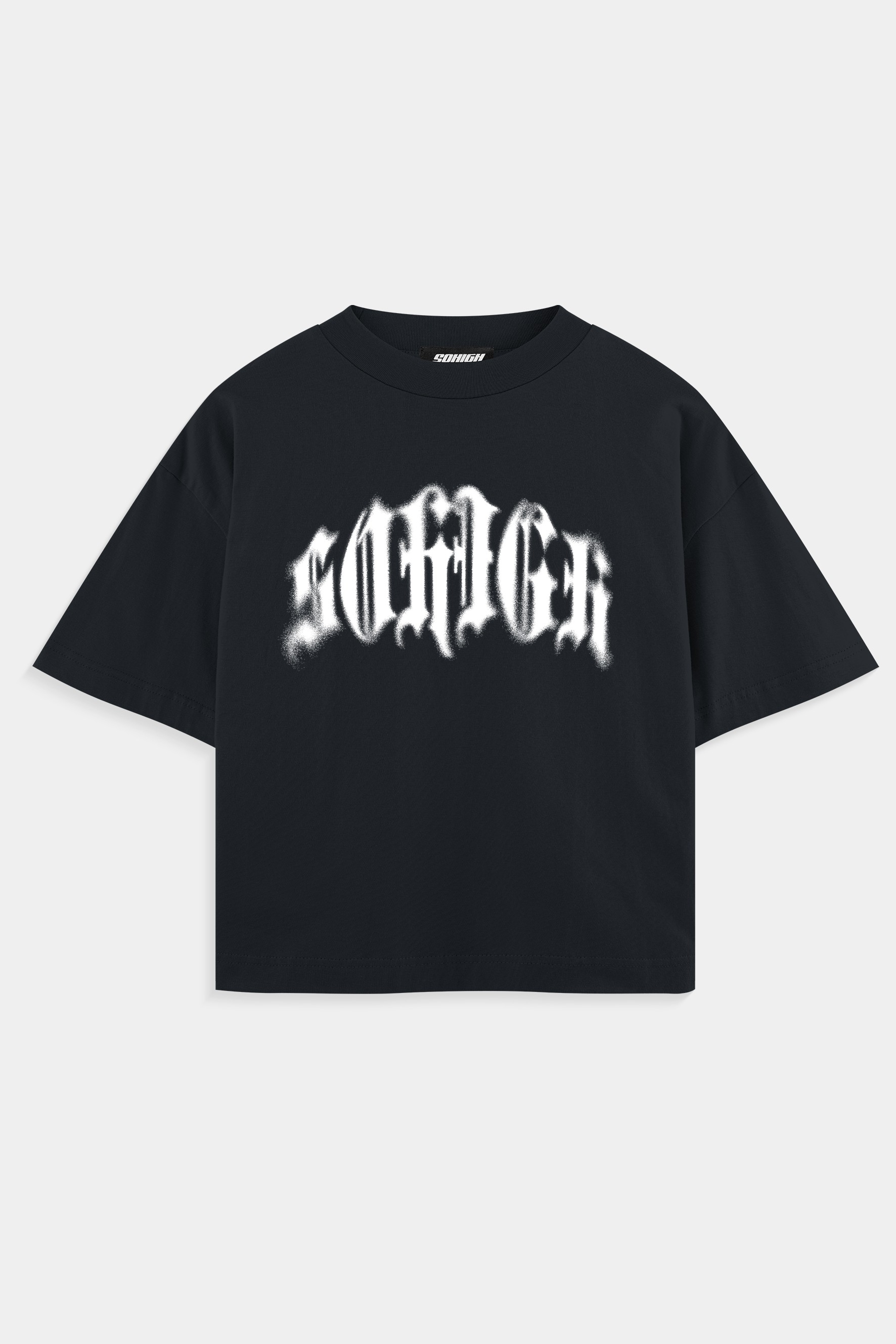 Sohigh Heavyweight Grunge Logo T-Shirt  - Antrasit
