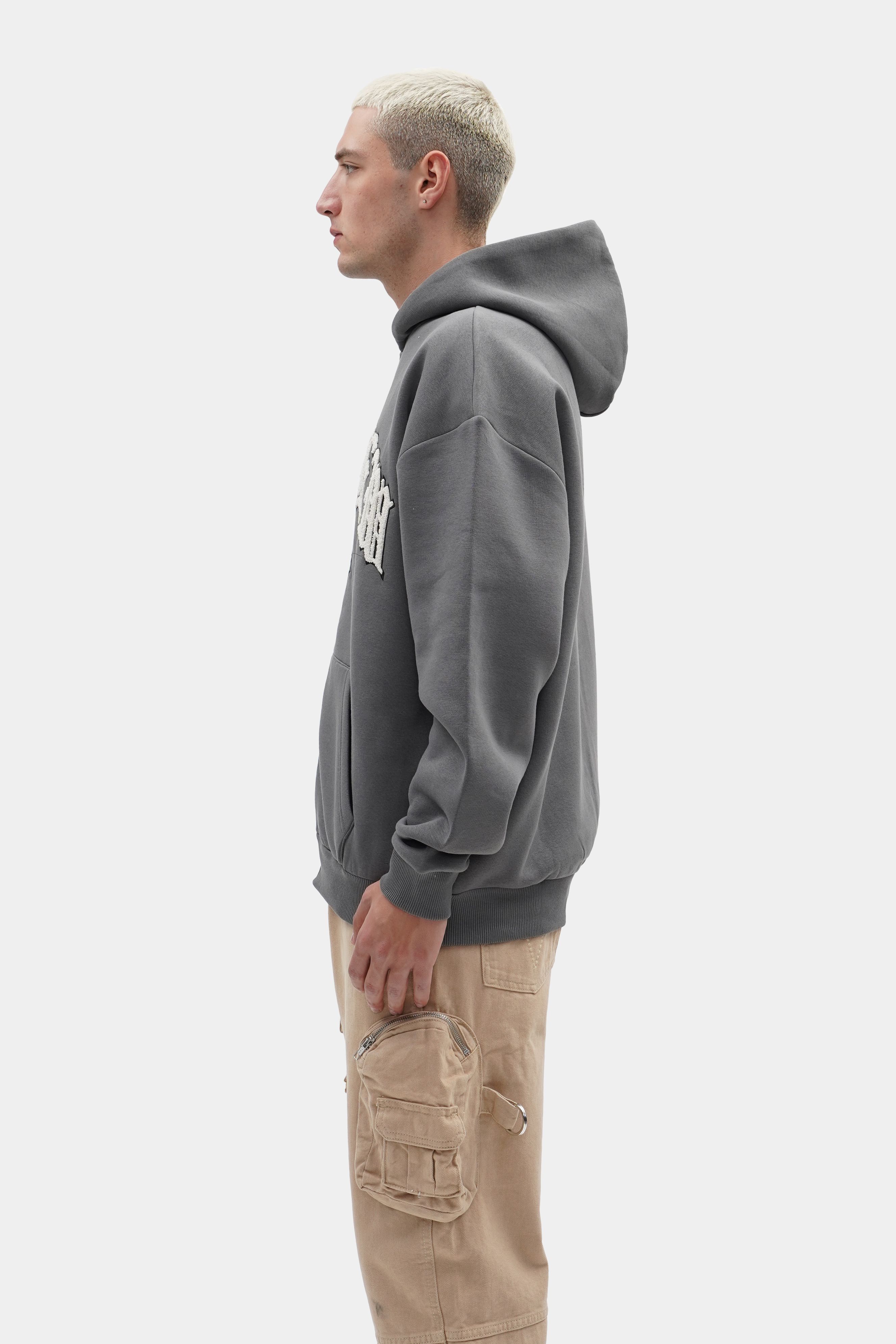 Oversized Old English Zip Hoodie (STR-13)