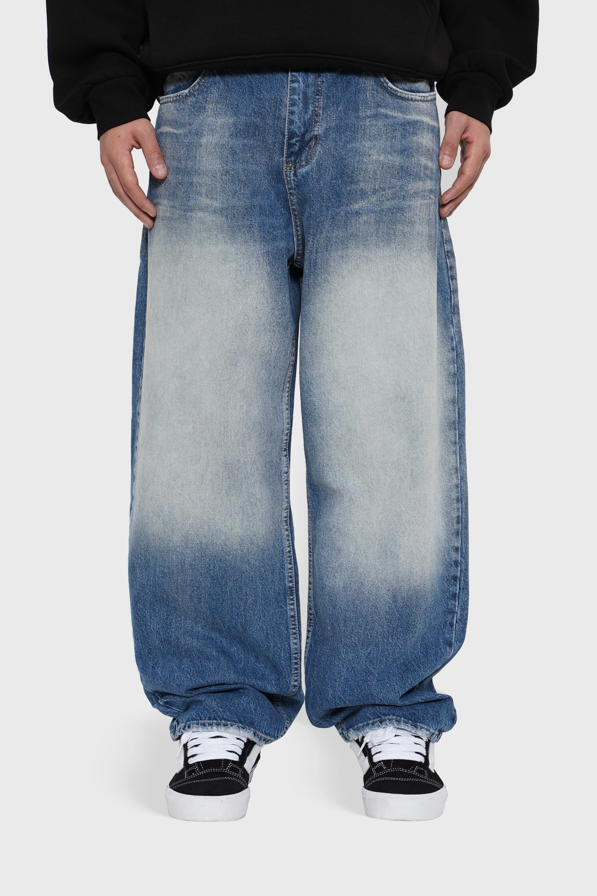 Sohigh Heavy-Tint Baggy Jeans - Vintage Blue