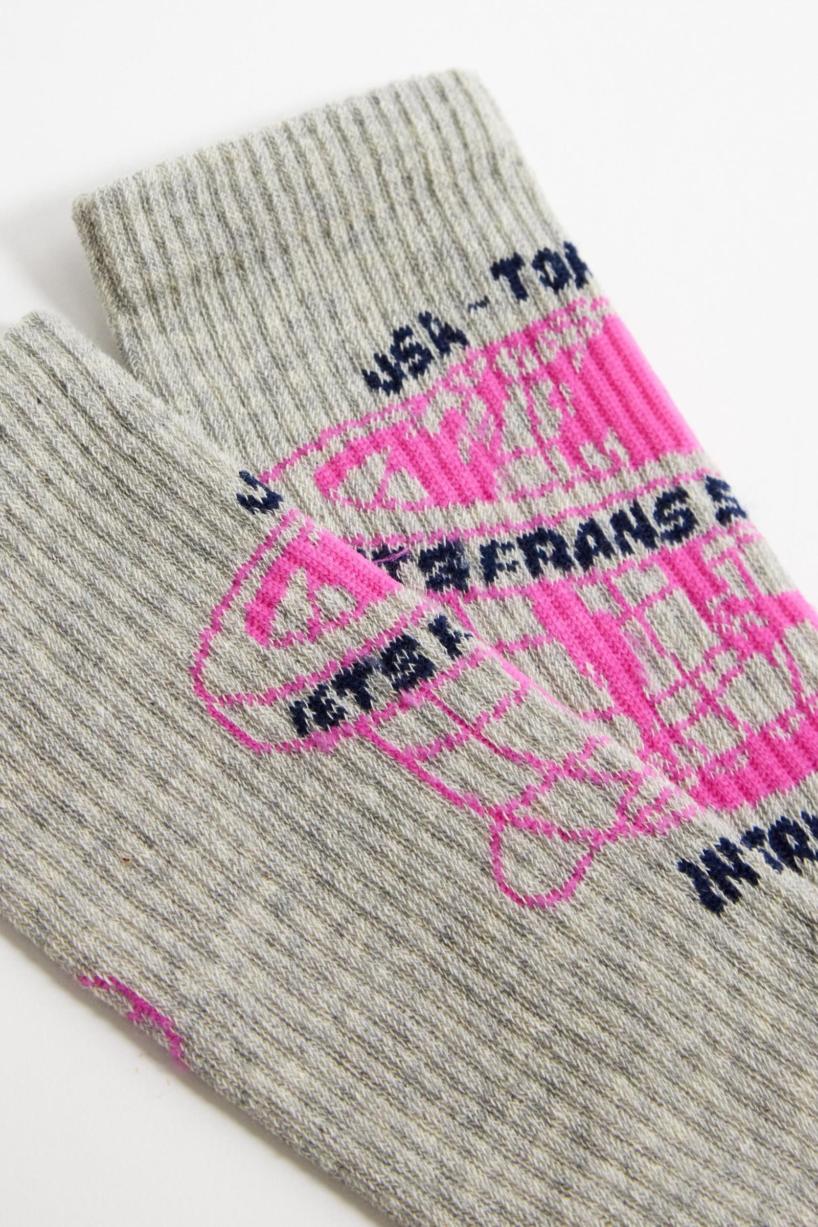 U.O. Grey Worldwide Crew Socks (UO-27)