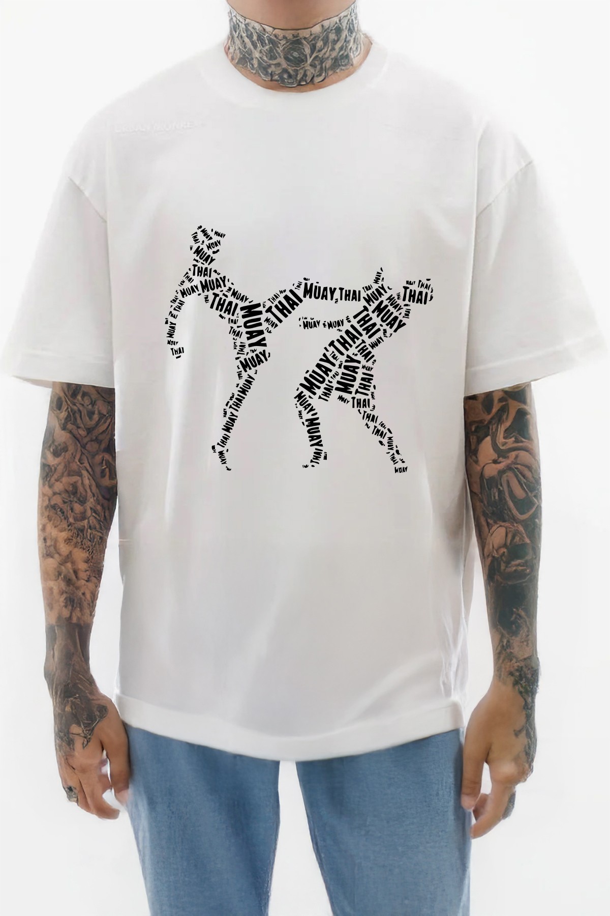 Muay Thai Front Kick Oversize Tişört
