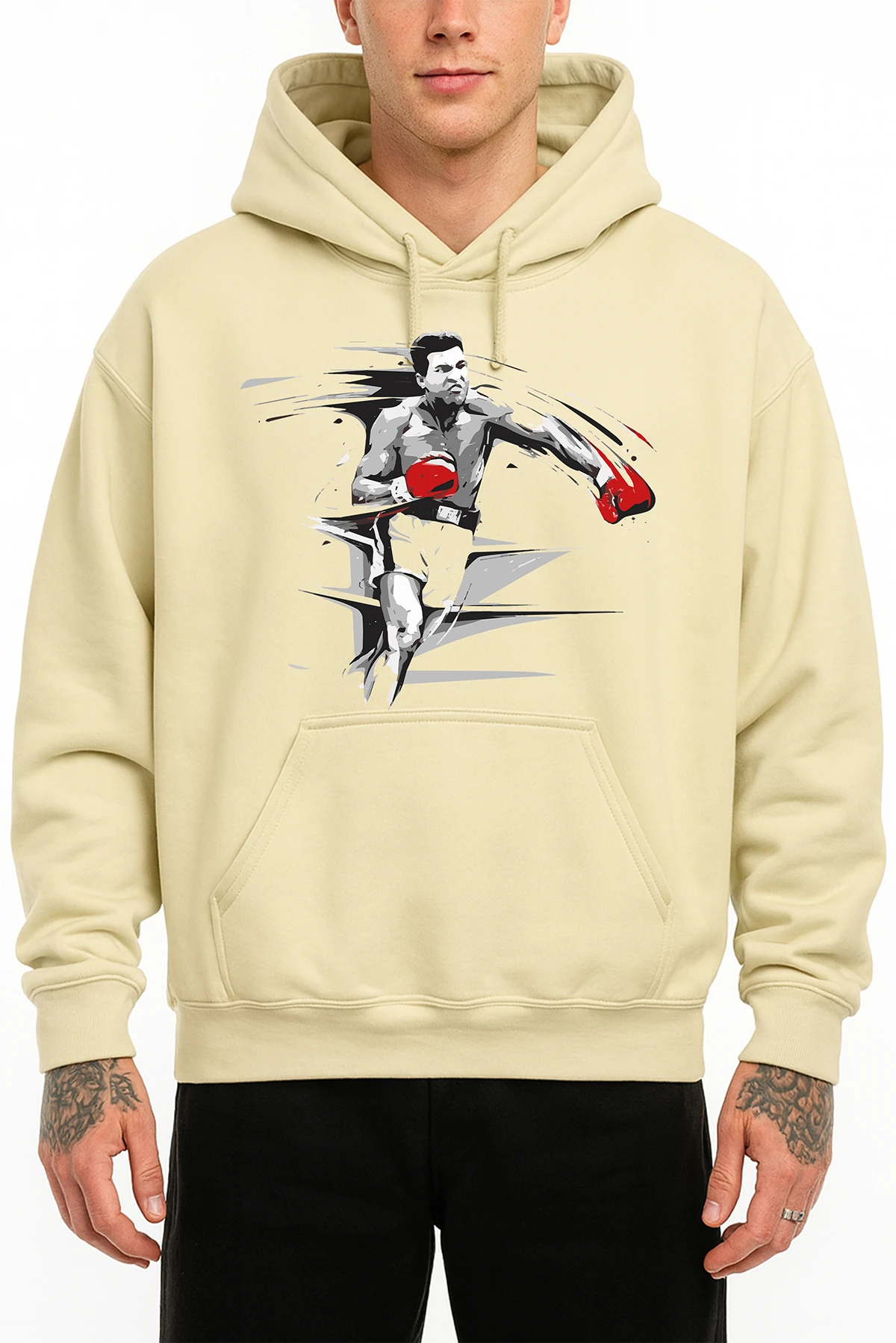 Muhammed Ali Punch Oversize Hoodie