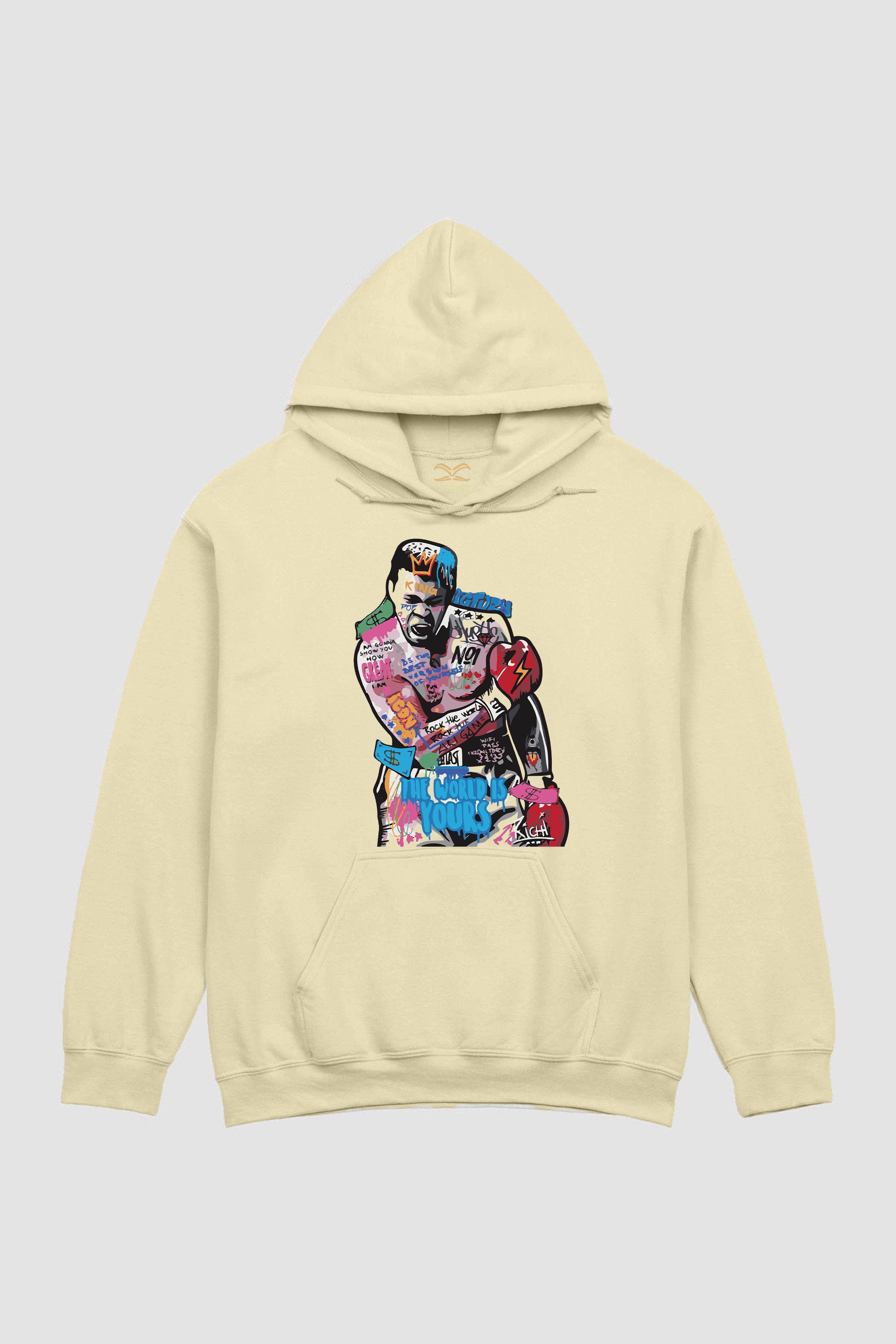 Oversize Muhammed Ali Ekspresyonist Hoodie