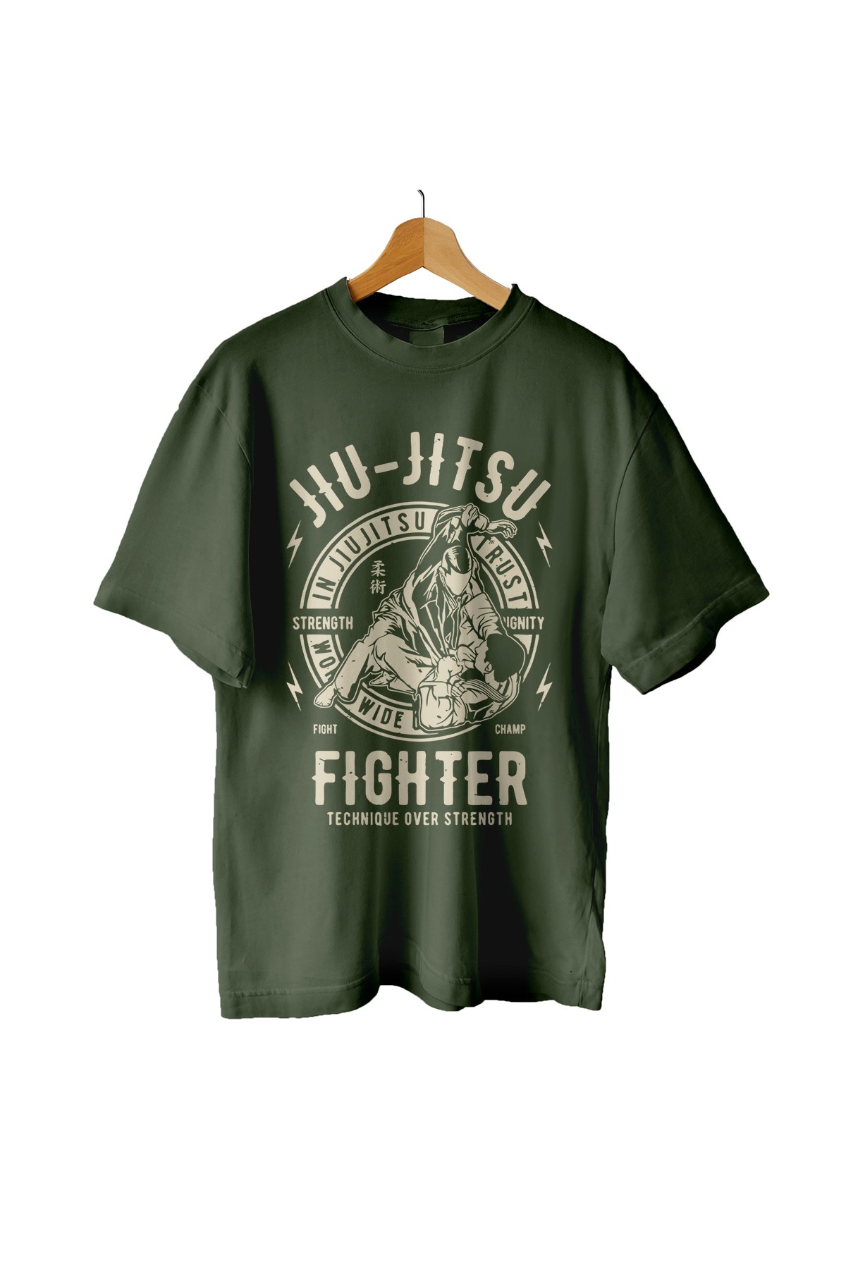 Oversize Jiu Jitsu Fighter Tişört