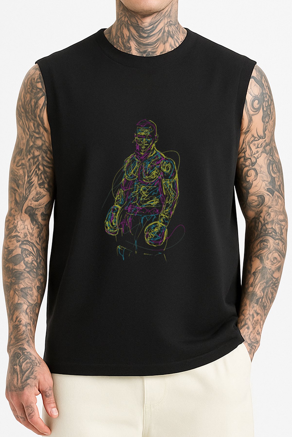 Mike Tyson Colorful Kolsuz Tişört