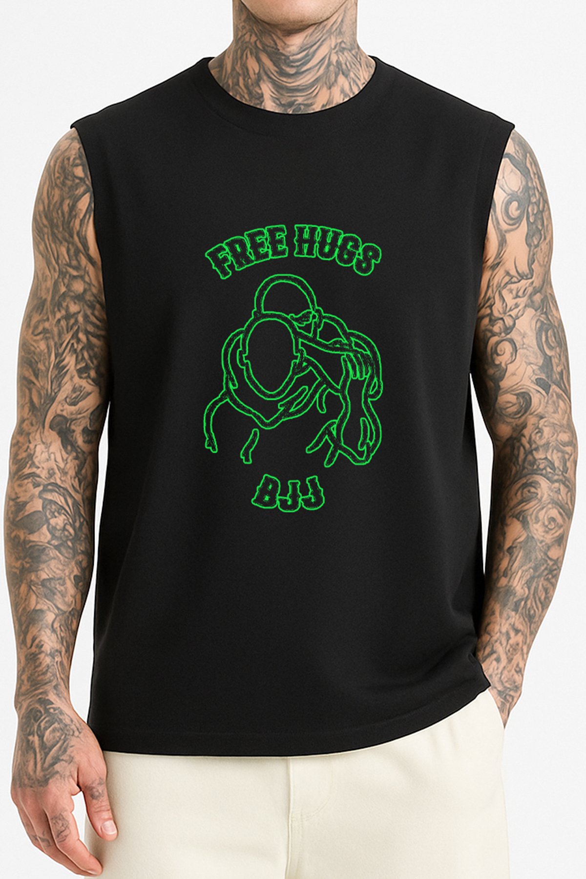 Free Hugs BJJ Kolsuz Tişört
