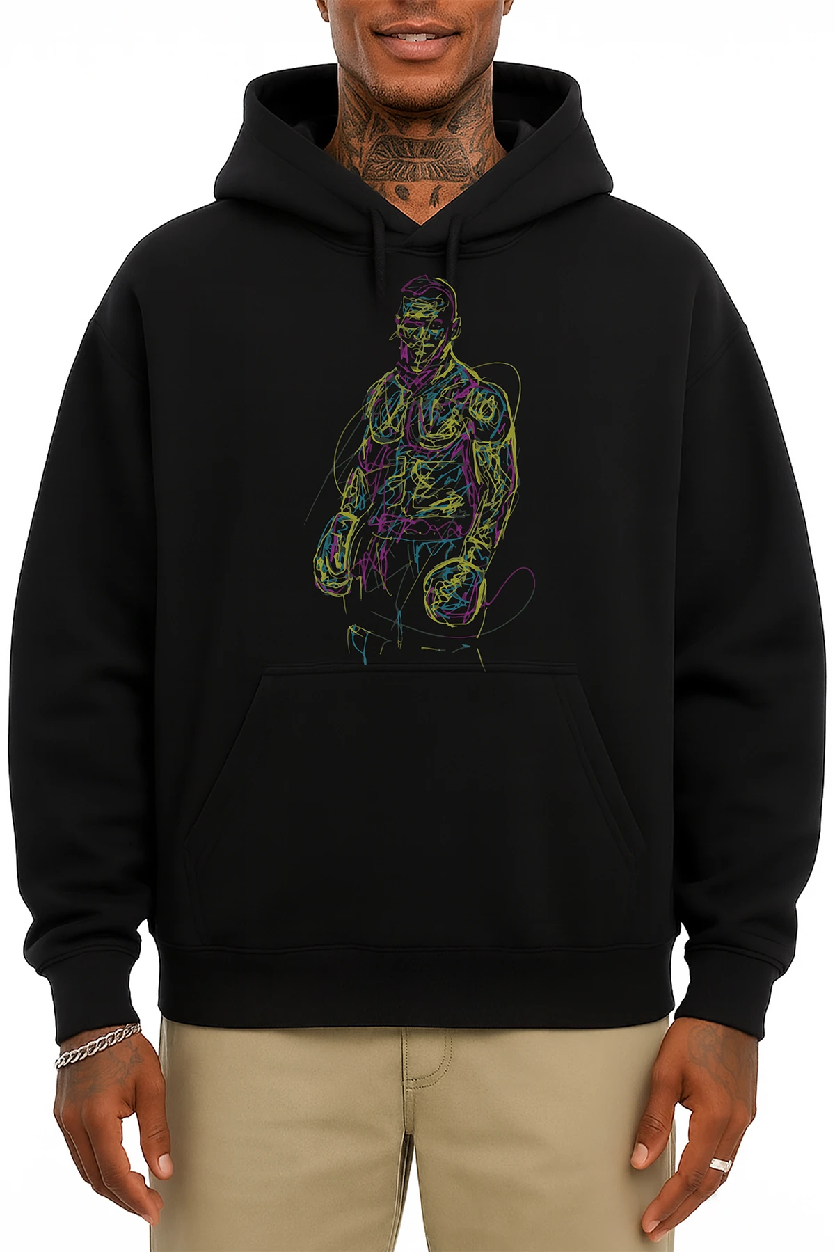 Mike Tyson Colorful Oversize Hoodie