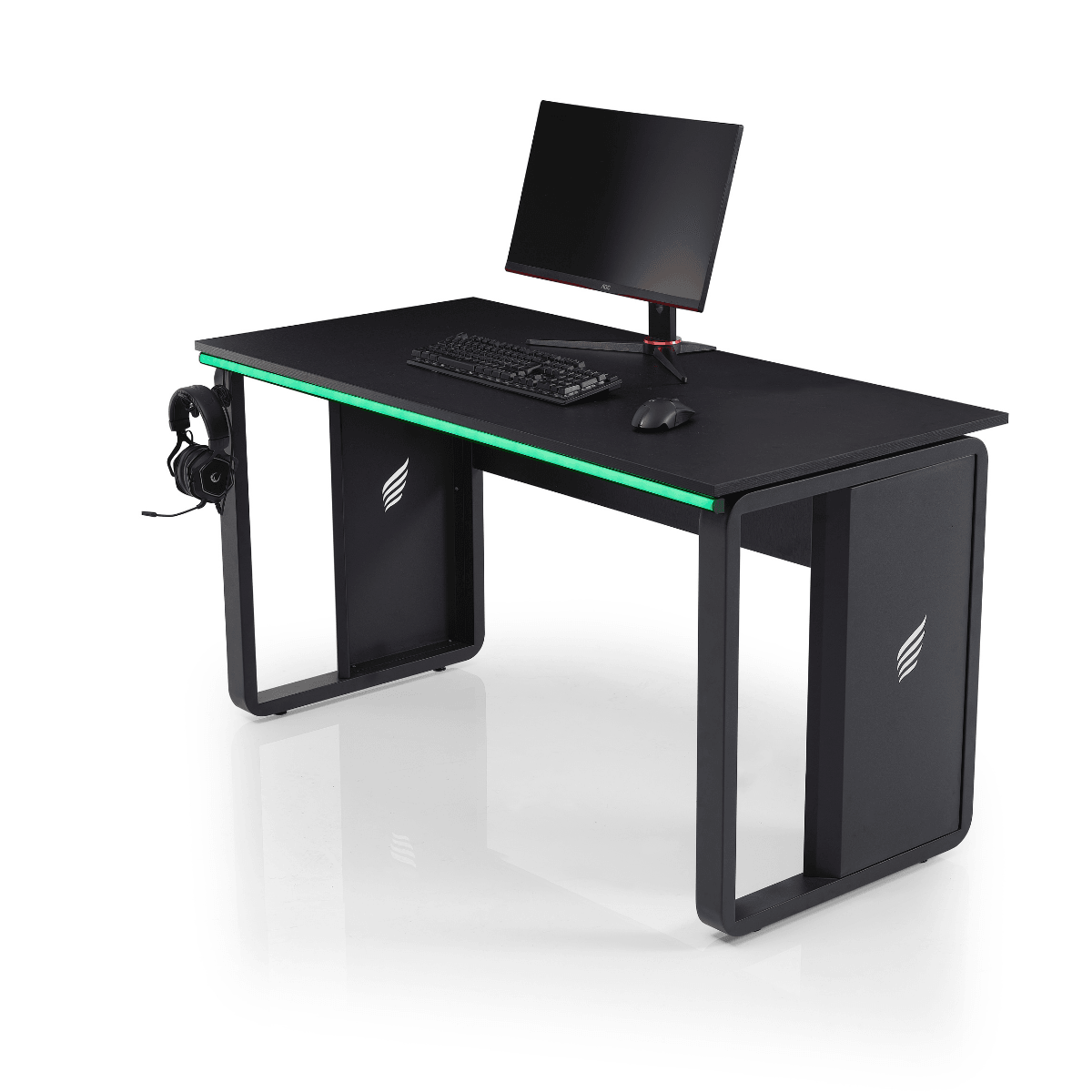 Admiral RGB LED Professional Gaming Desk Black