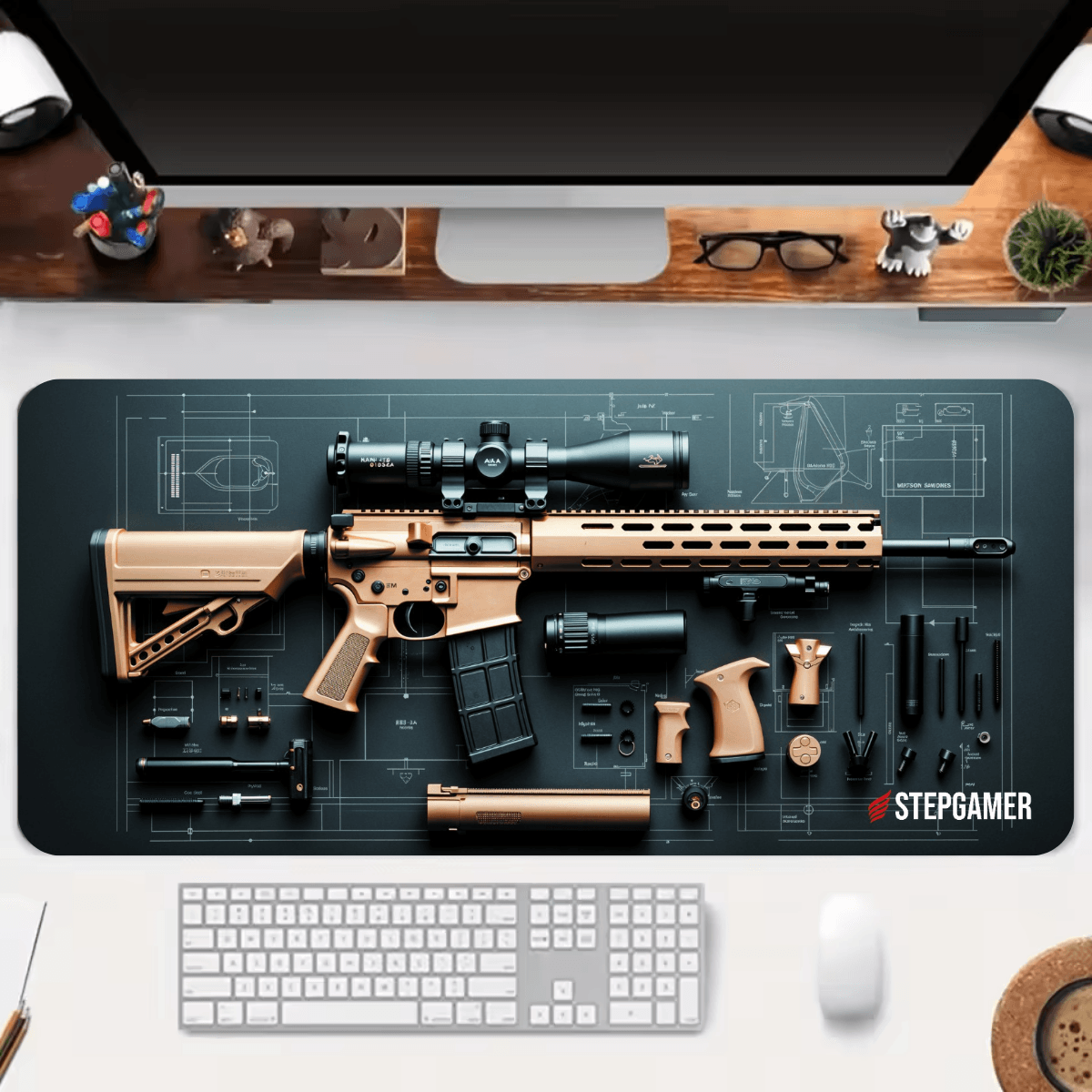 3D Sniper Profesyonel 70x30 XL Gaming Oyuncu Mouse Pad