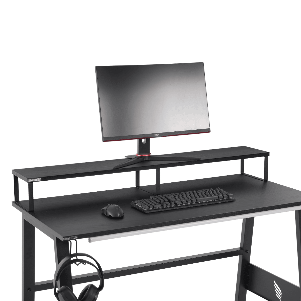 Ergonomischer Metall-Monitorständer – Stilvoller und robuster Desktop-Stand Monitorständer 118x20x14