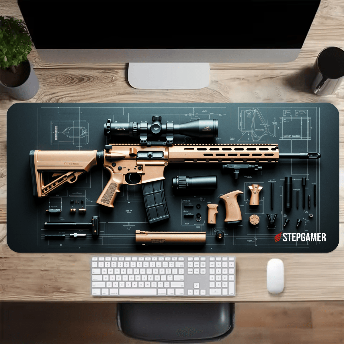 3D Sniper Profesyonel 70x30 XL Gaming Oyuncu Mouse Pad