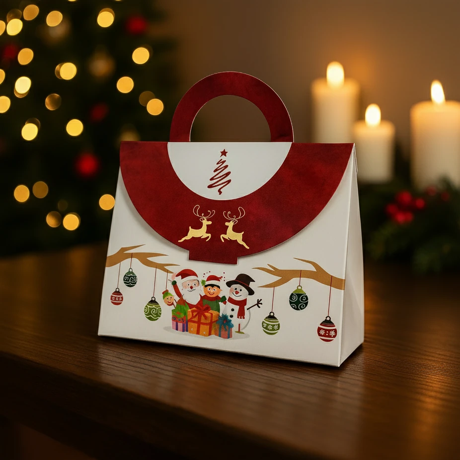 Yılbaşı Temalı Özel Baskılı Yılbaşı Çantası / Kutusu
