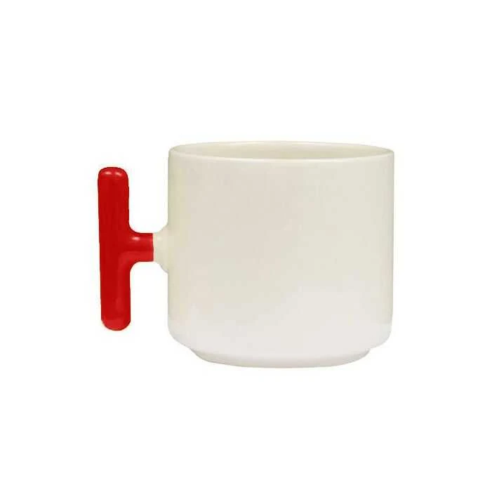 Seramik T Kupa Bardak Sapı Kırmızı