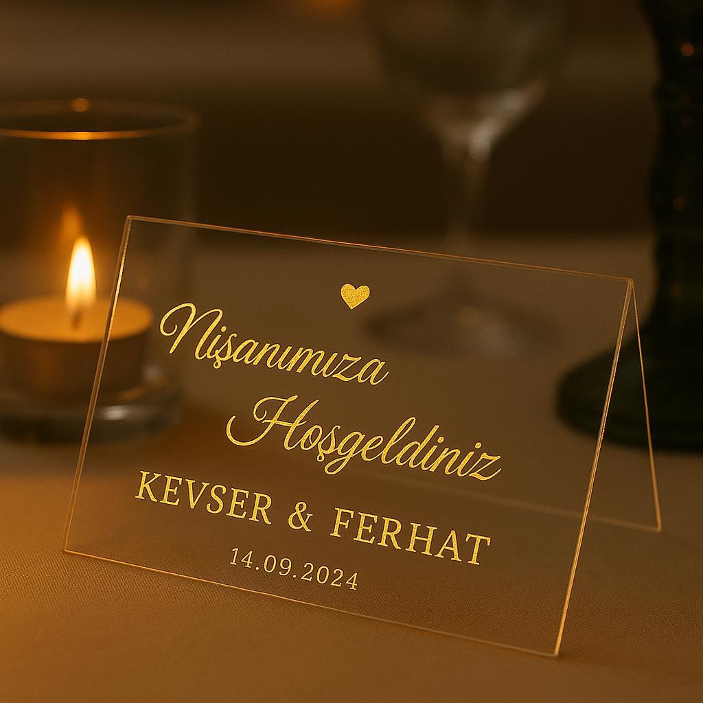 Şeffaf Masa Kartı