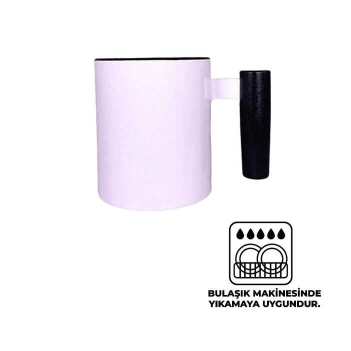 Siyah Ahşap Saplı ve İçli Kupa