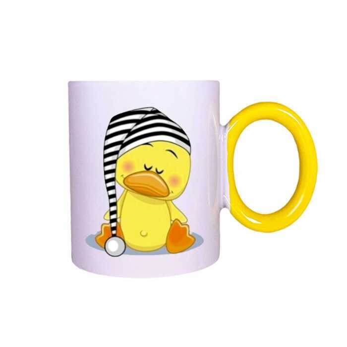 Sarı Yuvarlak Saplı Kupa