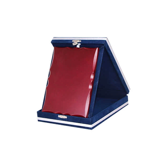 Ahşaplı Plaket Kutusu 12x16 Lacivert Dikey