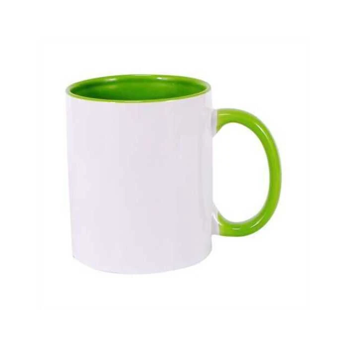 Sapı ve İçi Renkli Kupa Yeşil - Mega