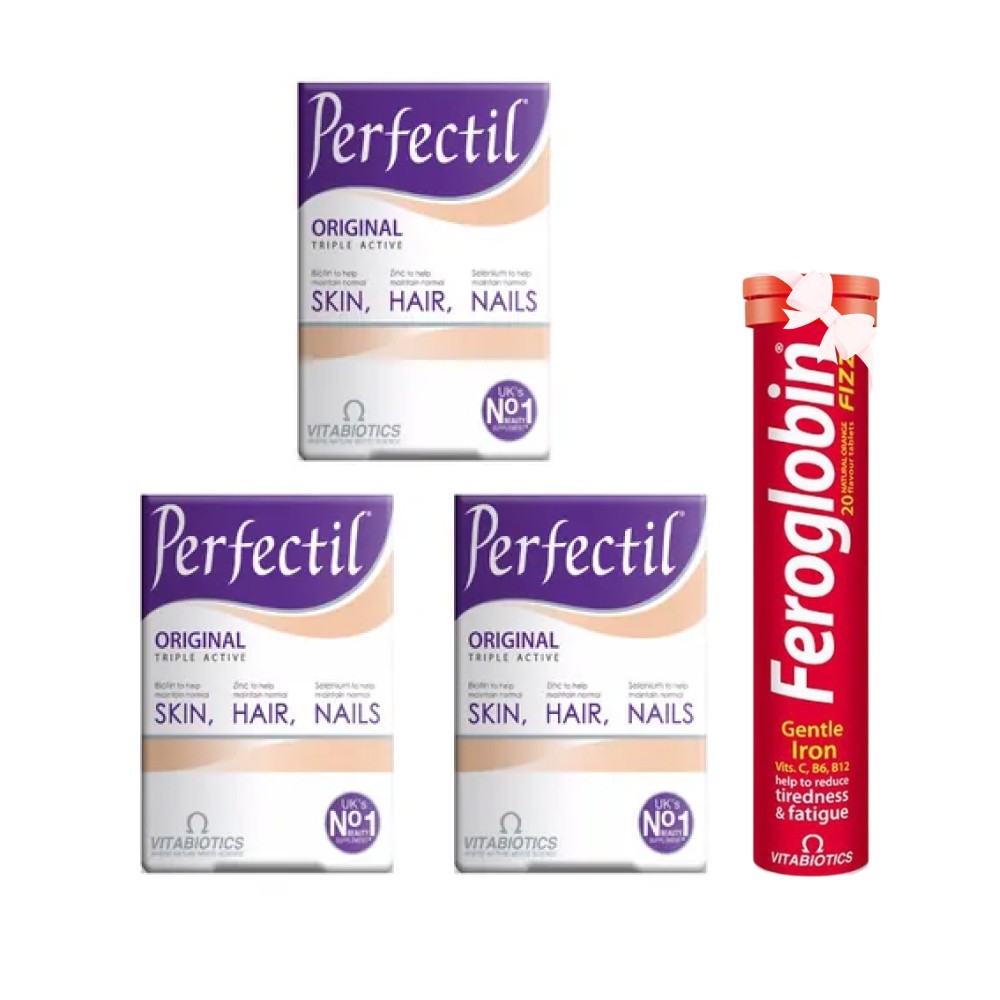 Vitabiotics Perfectil Skin-Hair-Nails 30 Tablet x 3