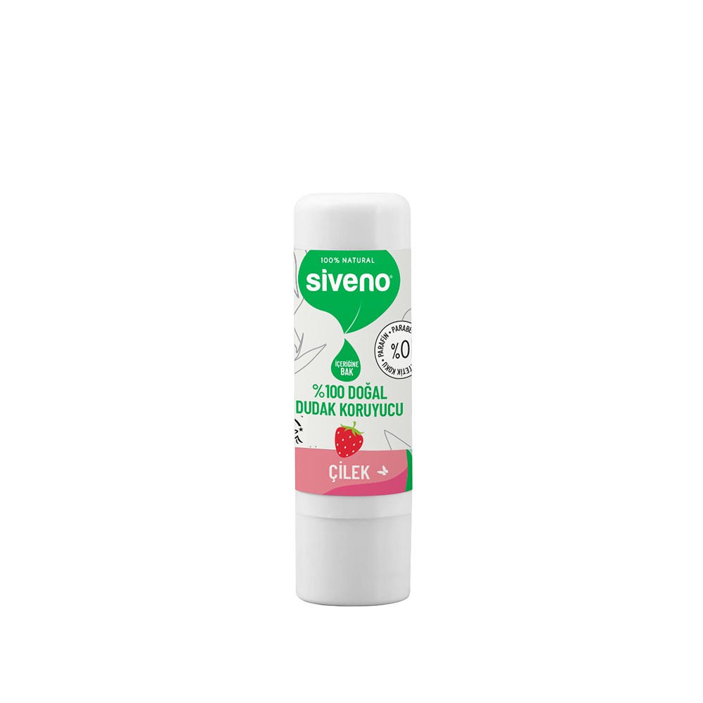 Siveno %100 Doğal Çilekli Dudak Koruyucu 6 g