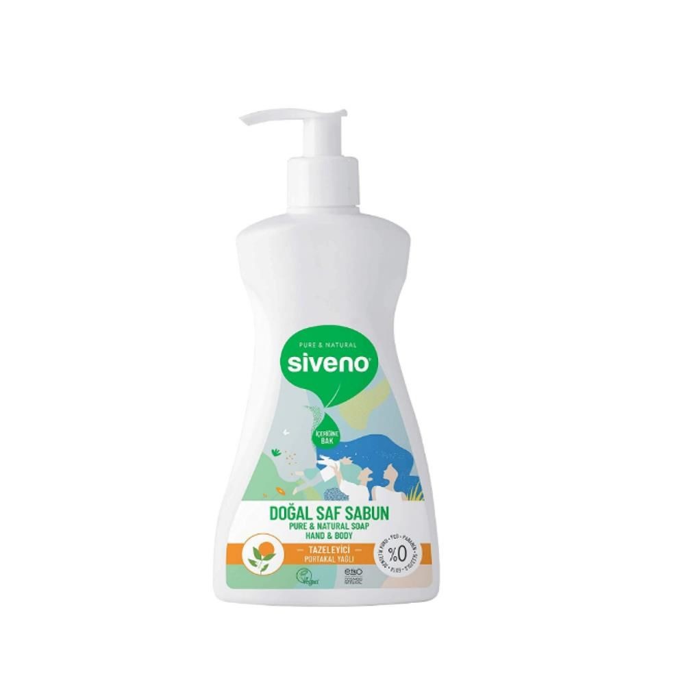 Siveno El ve Vücut İçin Portakal Yağlı Doğal Sıvı Sabun 300 ml