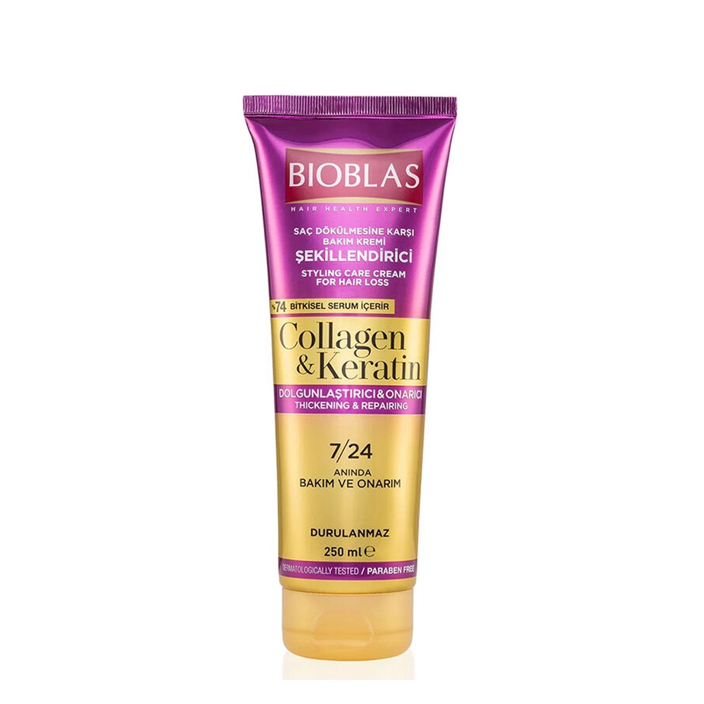 Bioblas Kolajen & Keratin Saç Dökülme Karşıtı Şekillendirici Saç Kremi 250 ml