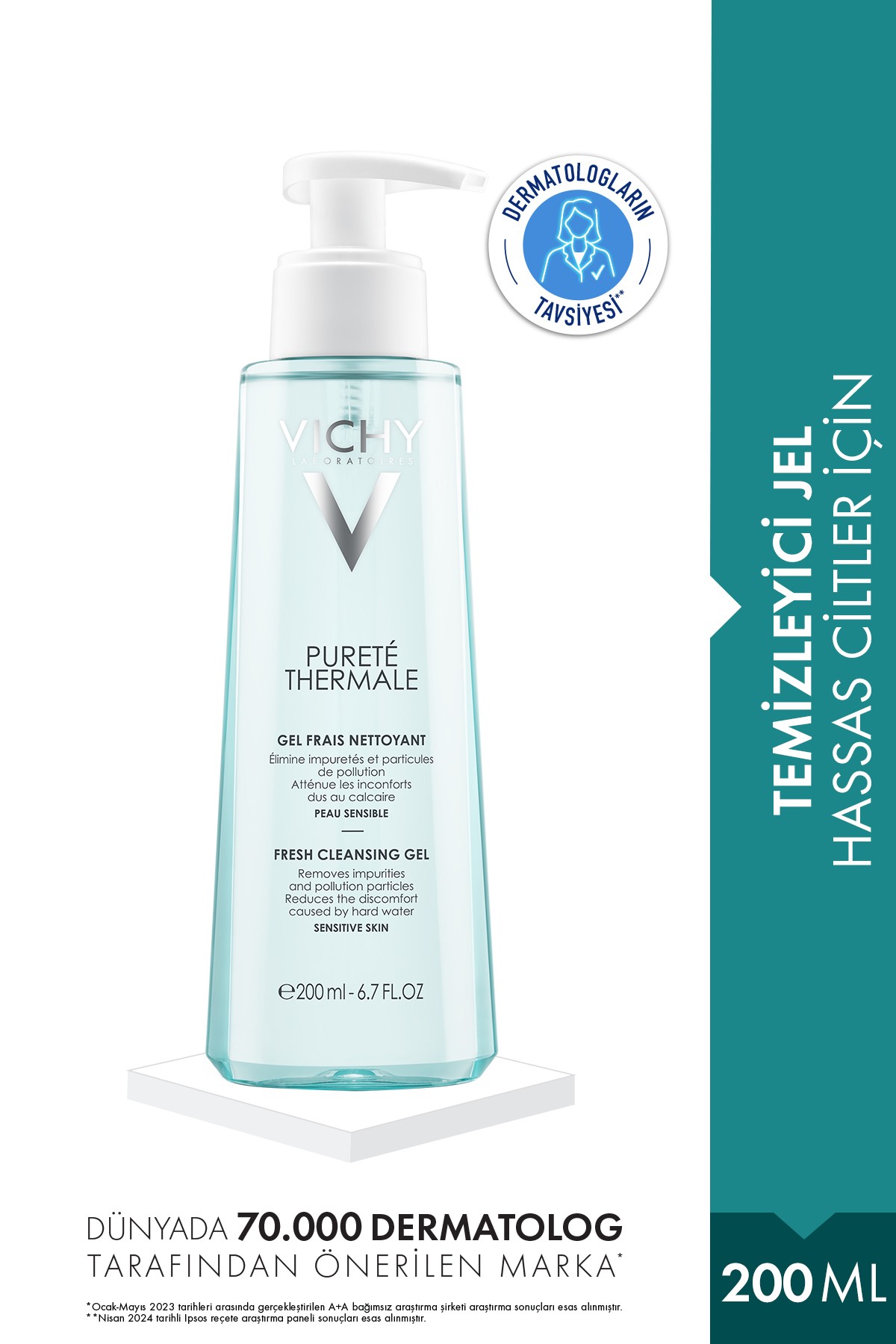 Vichy Purete Thermale Ultra Fresh Yüz Temizleme Jeli 200 ml