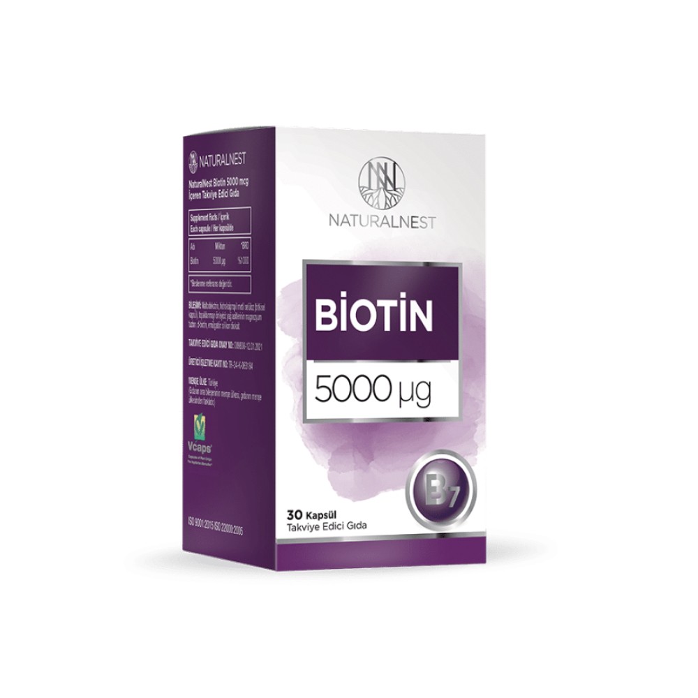 Naturalnest Biotin 5000 µg 30 Kapsül