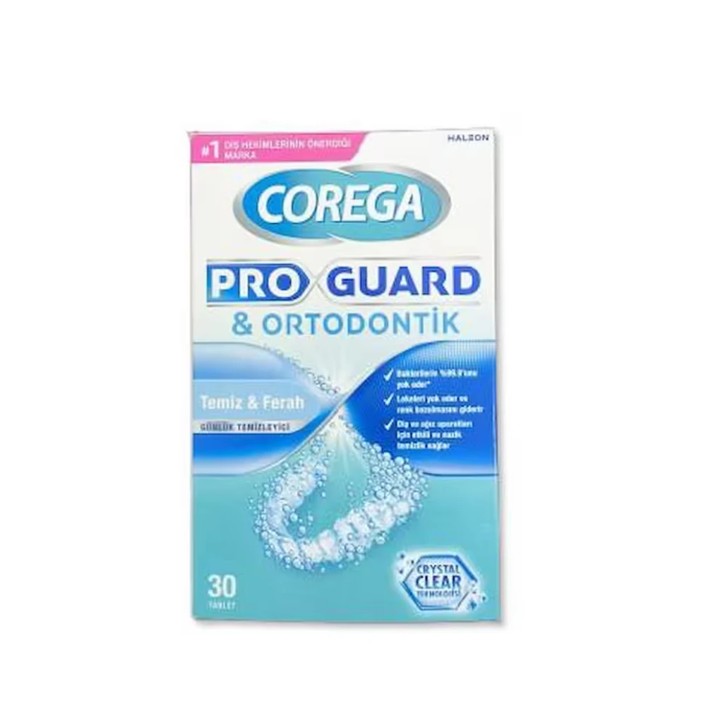 Corega Super Proguard Ortodontik Temizleyici 30 Tablet