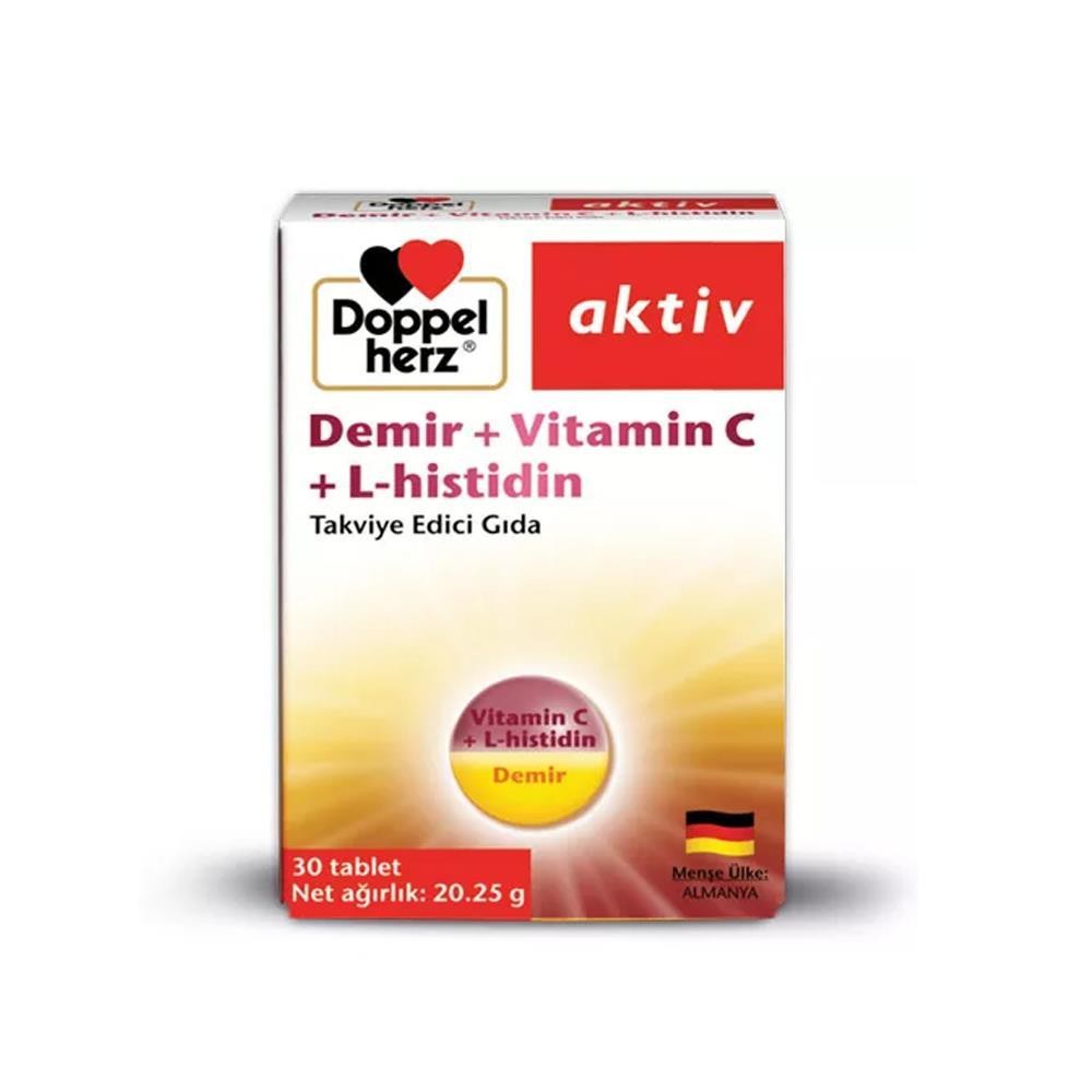 Doppelherz Aktiv Demir + Vitamin C + L-Histidin 30 Tablet