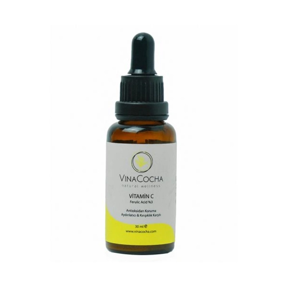 Vinacocha Aydınlatıcı ve Kırışıklık Karşıtı Vitamin C Ferulic Asid %3 Serum 30 ml