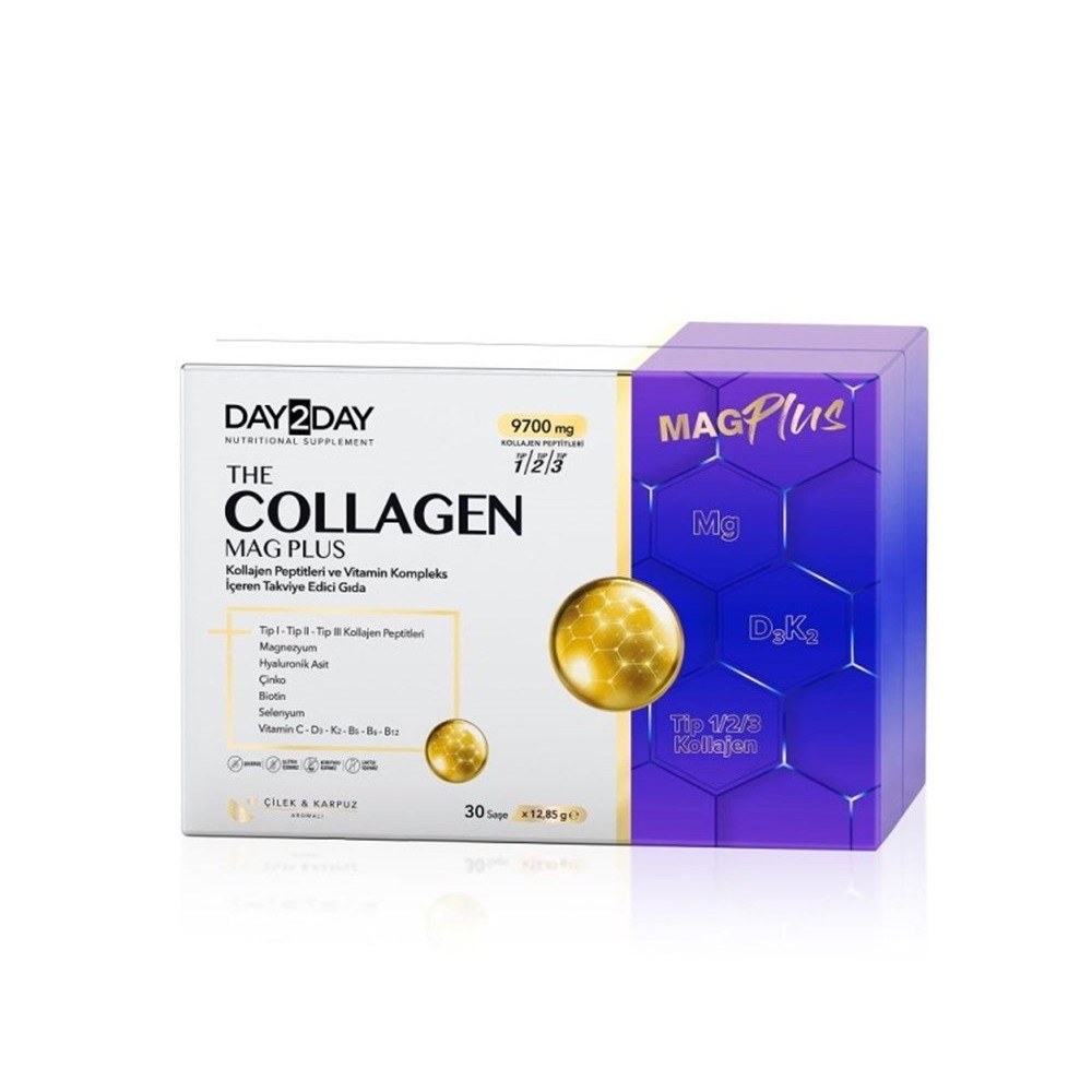 Orzax Day 2 Day The Collagen Mag Plus Kollajen Peptitleri 30 Saşe