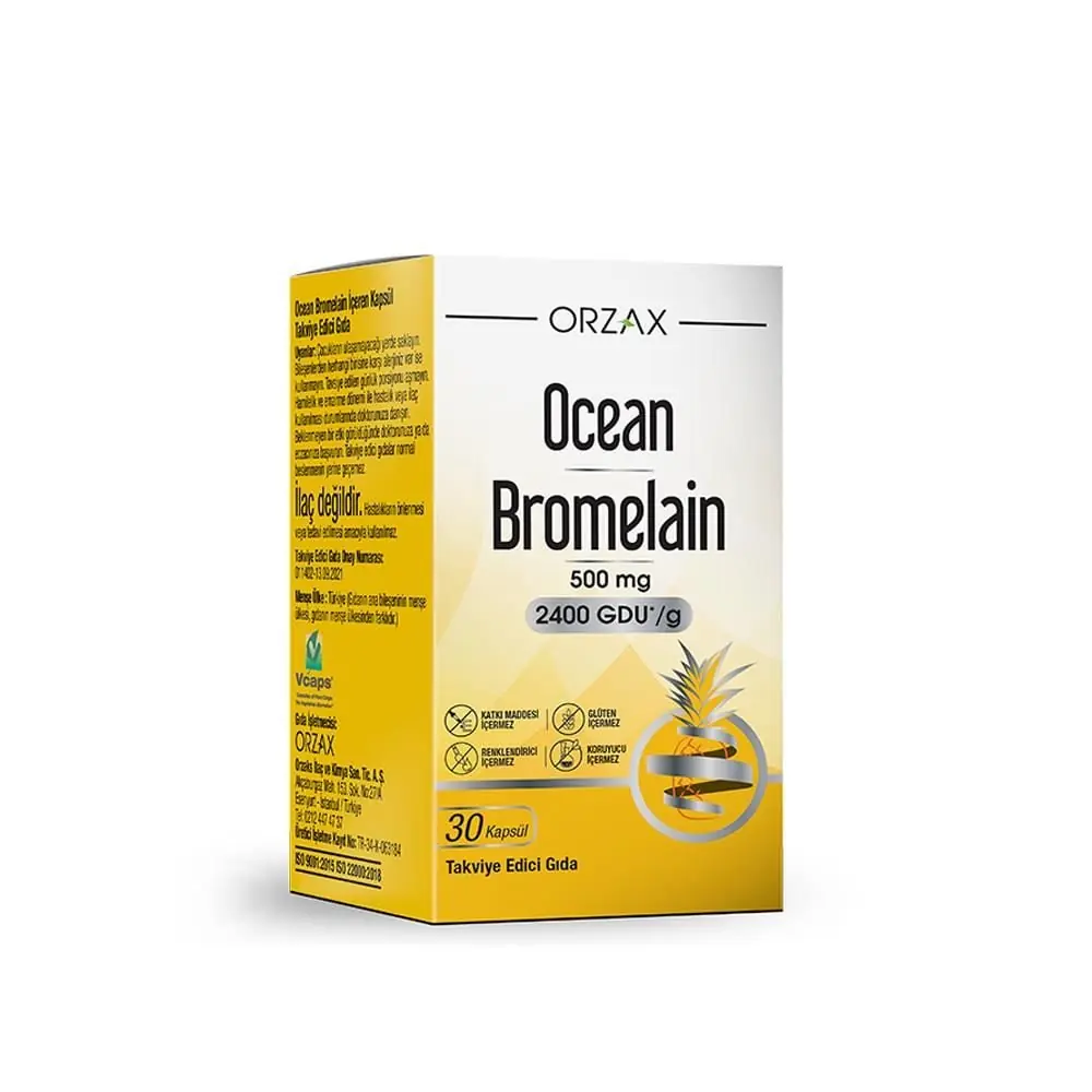 Orzax Ocean Bromelain 30 Kapsül 8697595873427 Kozvit