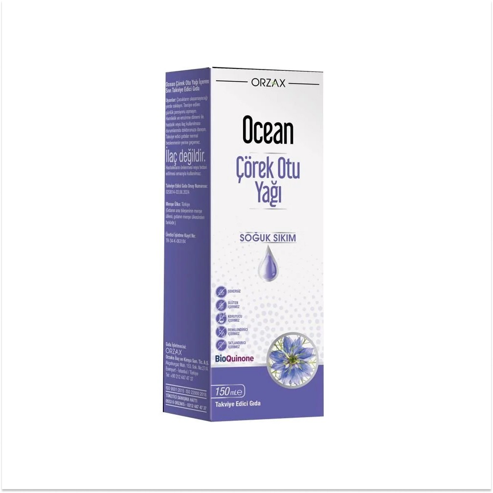 Orzax Ocean Çörekotu Yağı 150 ml