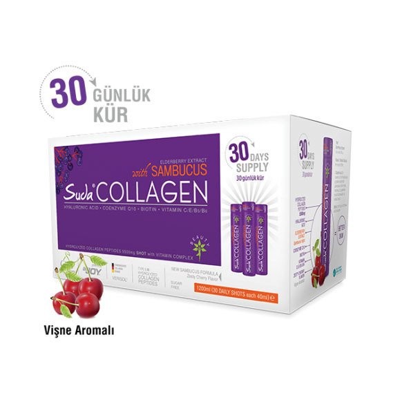 Suda Collagen Sambucus Vişne Aromalı 30 x 40 ml