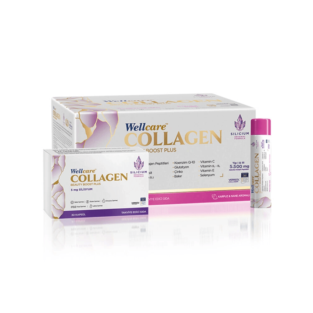 Wellcare Collagen Beauty Plus Karpuz - Nane Aromalı 5500 mg 30 Tüp ve 30 Kapsül