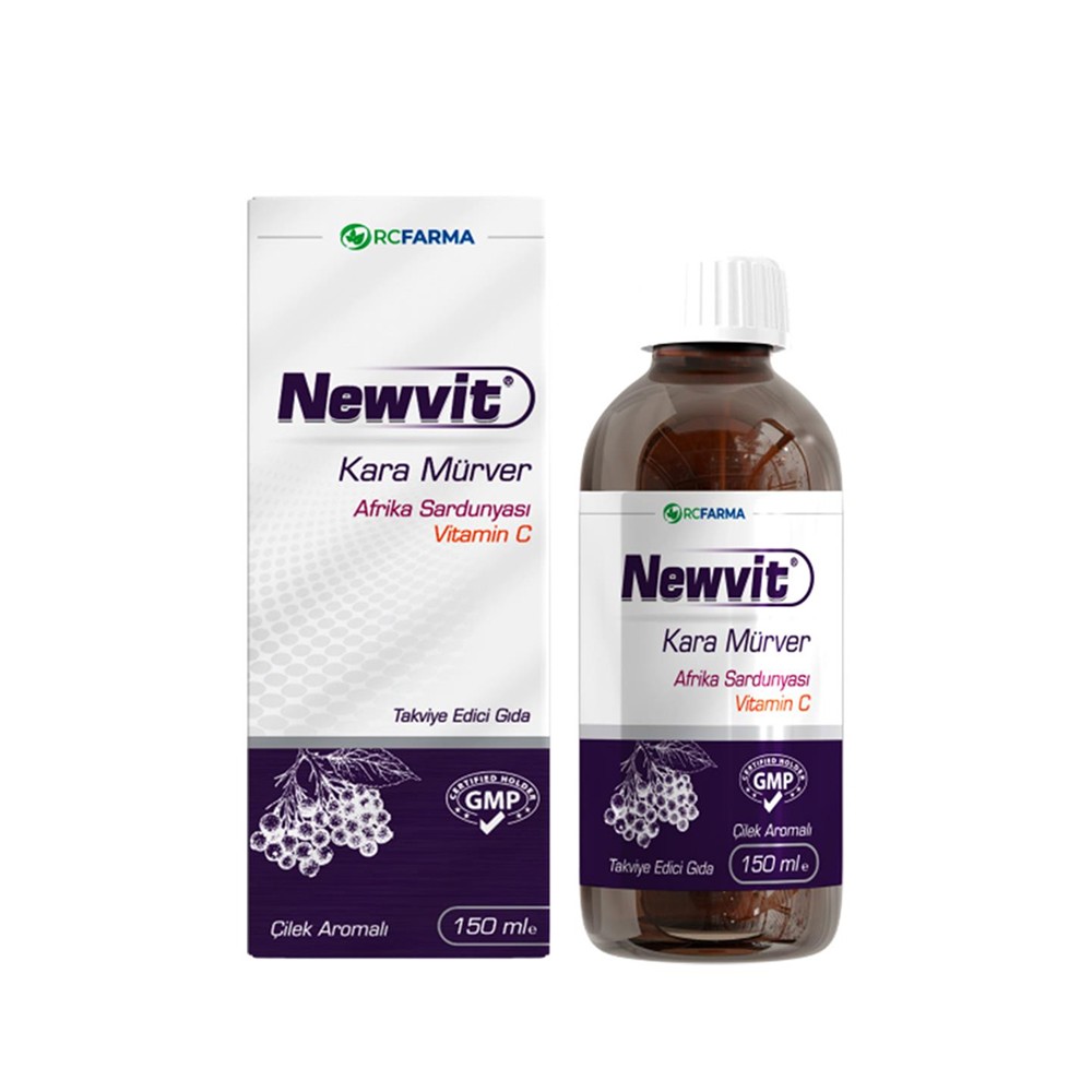 RCFarma Newvit Sambucus Nigra Kara Mürver C Vitamini Şurup 150 ml