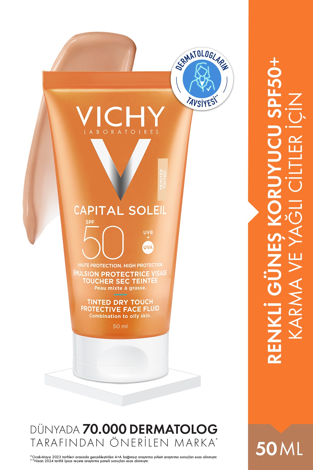 Vichy Capital Soleil SPF50 Korumalı BB Krem Tinted 50 ml