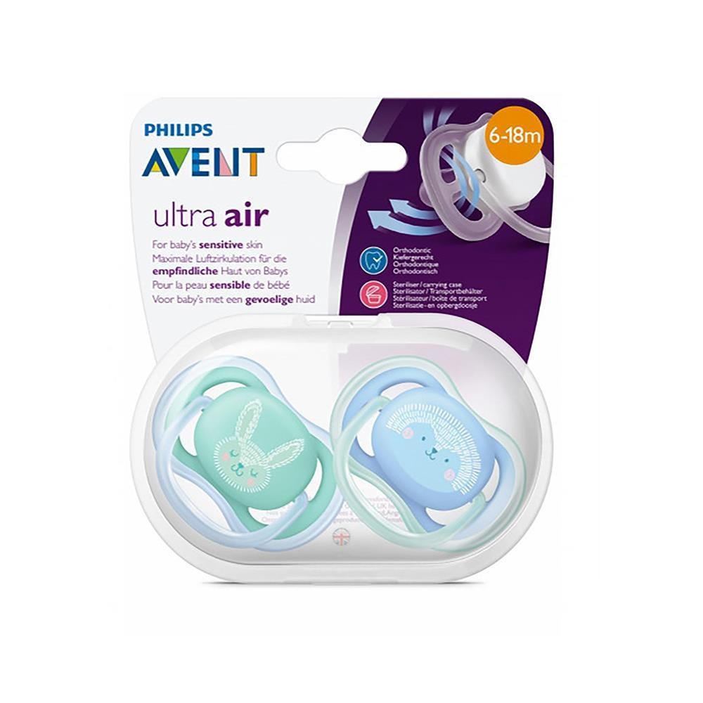 Philips Avent Ultra Air Desenli Emzik 6-18 ay Erkek 2 Adet