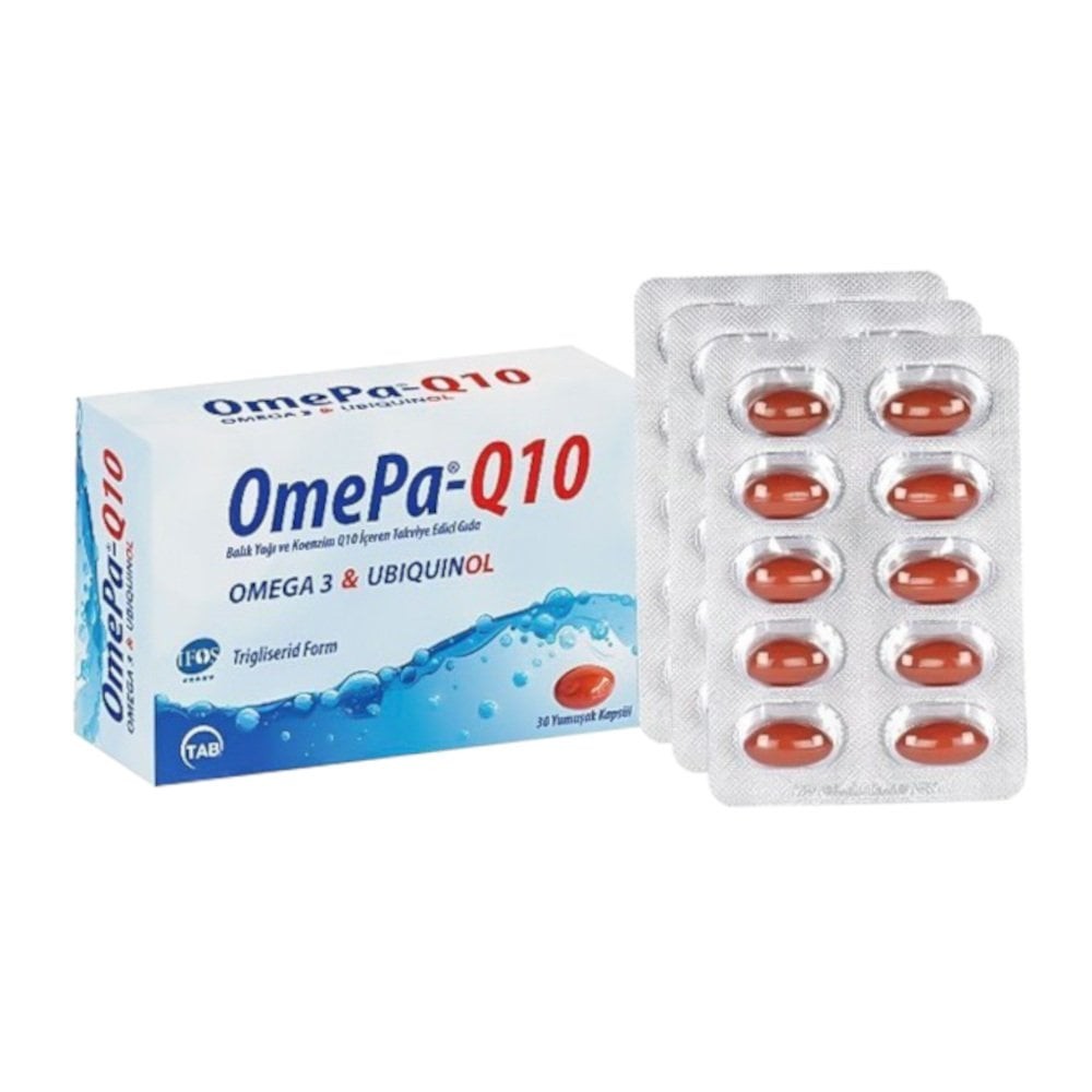 Omepa-Q10 Omega 3 Ubiquinol Balık Yağı 30 Kapsül