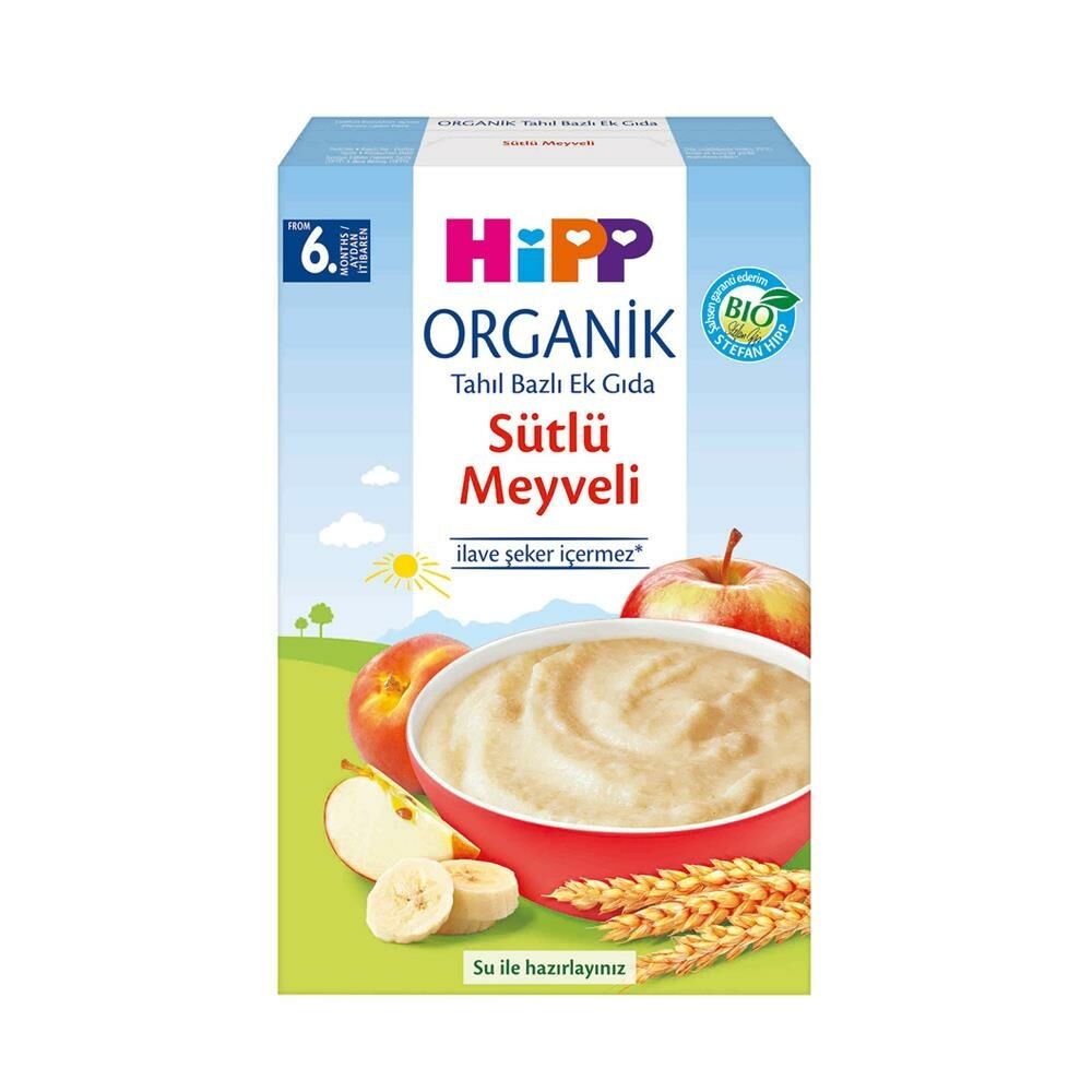 Hipp Organik Sütlü Meyveli Tahıl Bazlı Ek Gıda 250 gr
